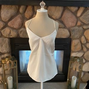 Express Satin V-Neck Cross-Back Cami